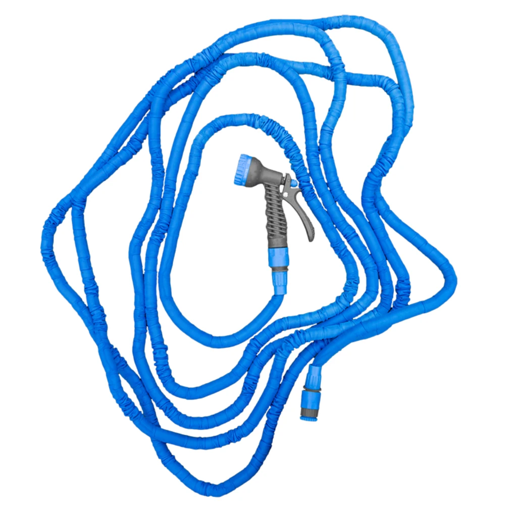 Išsitempianti sodo žarna su purkštuku Bradas Trick Hose 5m-15m, melsva