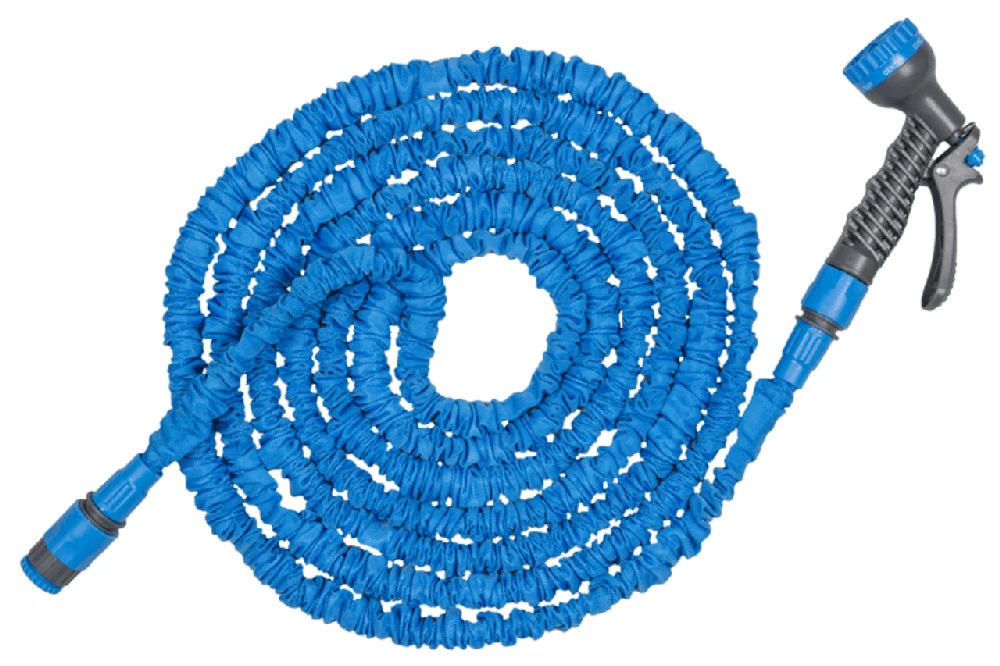 Išsitempianti sodo žarna su purkštuku Bradas Trick Hose 5m-15m, melsva