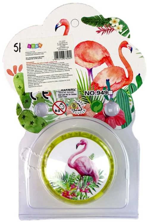 Jojo žaidimas su flamingo motyvu, geltonas
