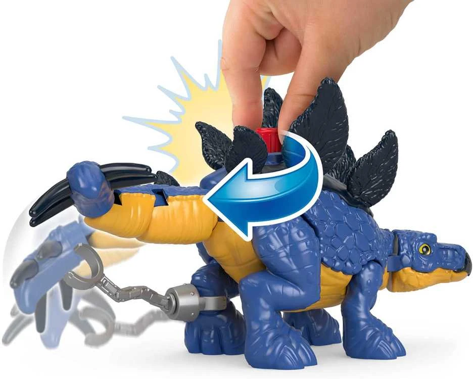 Jurassic World Imaginext figūrėlių rinkinys - dinozauras Stegosaurus ir Dr. Grant