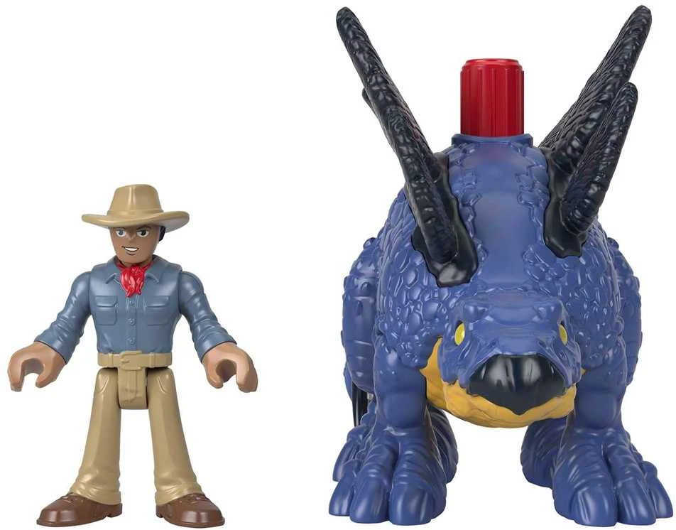 Jurassic World Imaginext figūrėlių rinkinys - dinozauras Stegosaurus ir Dr. Grant