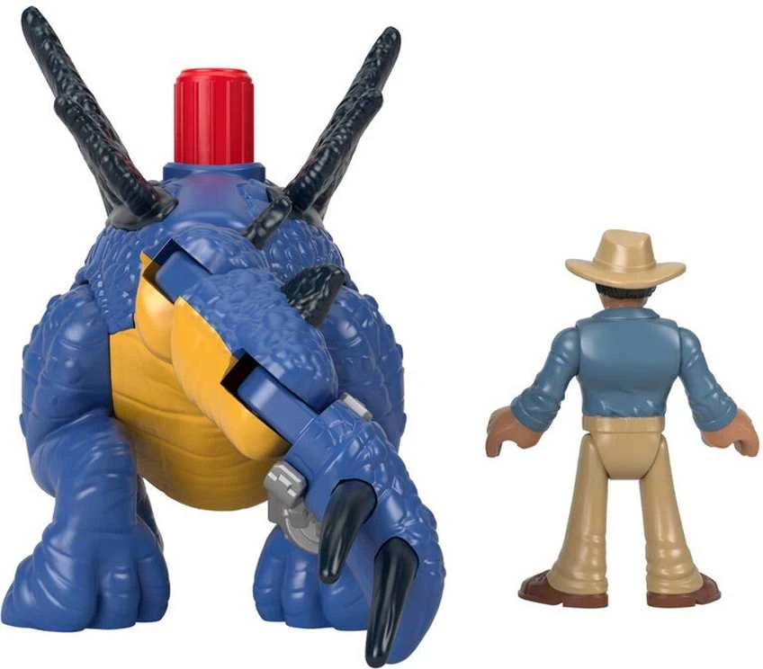 Jurassic World Imaginext figūrėlių rinkinys - dinozauras Stegosaurus ir Dr. Grant