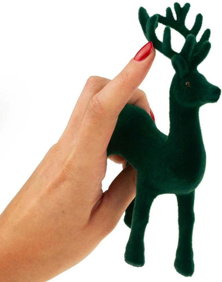 Kalėdinė dekoracija elnias, žalias