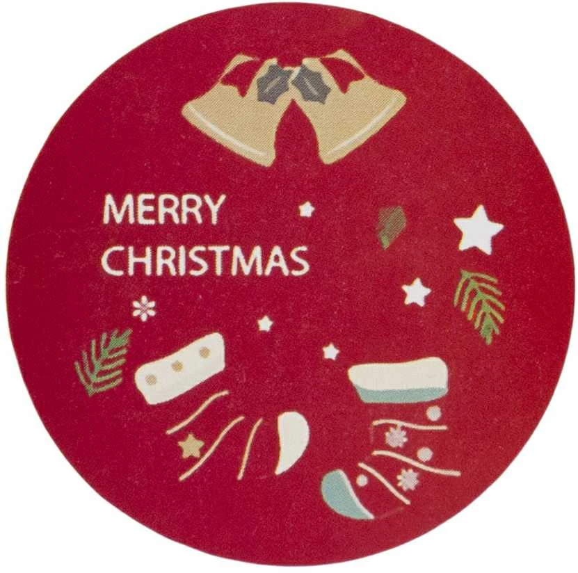 Kalėdiniai lipdukai "Merry Christmas", 500 vnt.