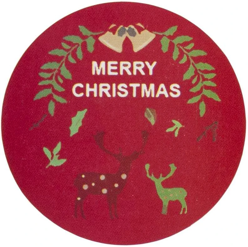 Kalėdiniai lipdukai "Merry Christmas", 500 vnt.