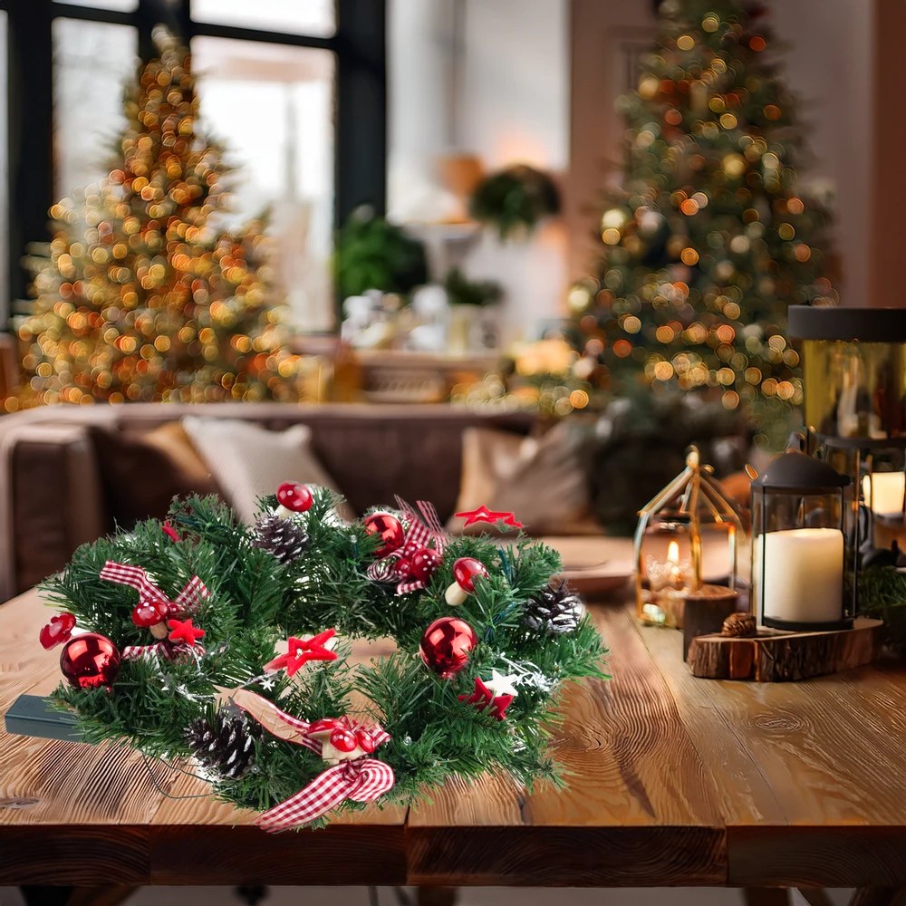 Kalėdinis vainikas su LED, 40 cm