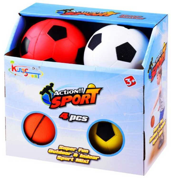 Kamuoliukų rinkinys Foam Balls, 10 cm, 4 vnt.