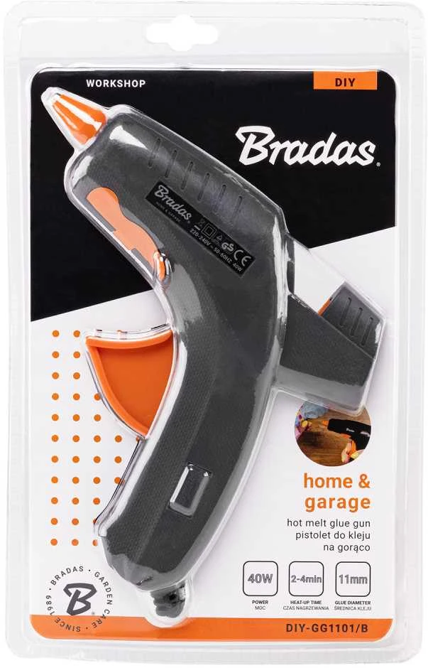 Karštų klijų pistoletas Bradas, 11 mm, 40W