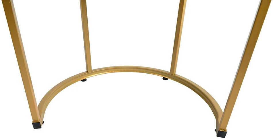 Kavos staliukų komplektas Dolores, 70x47 / 50x39 cm, balto marmuro sp.