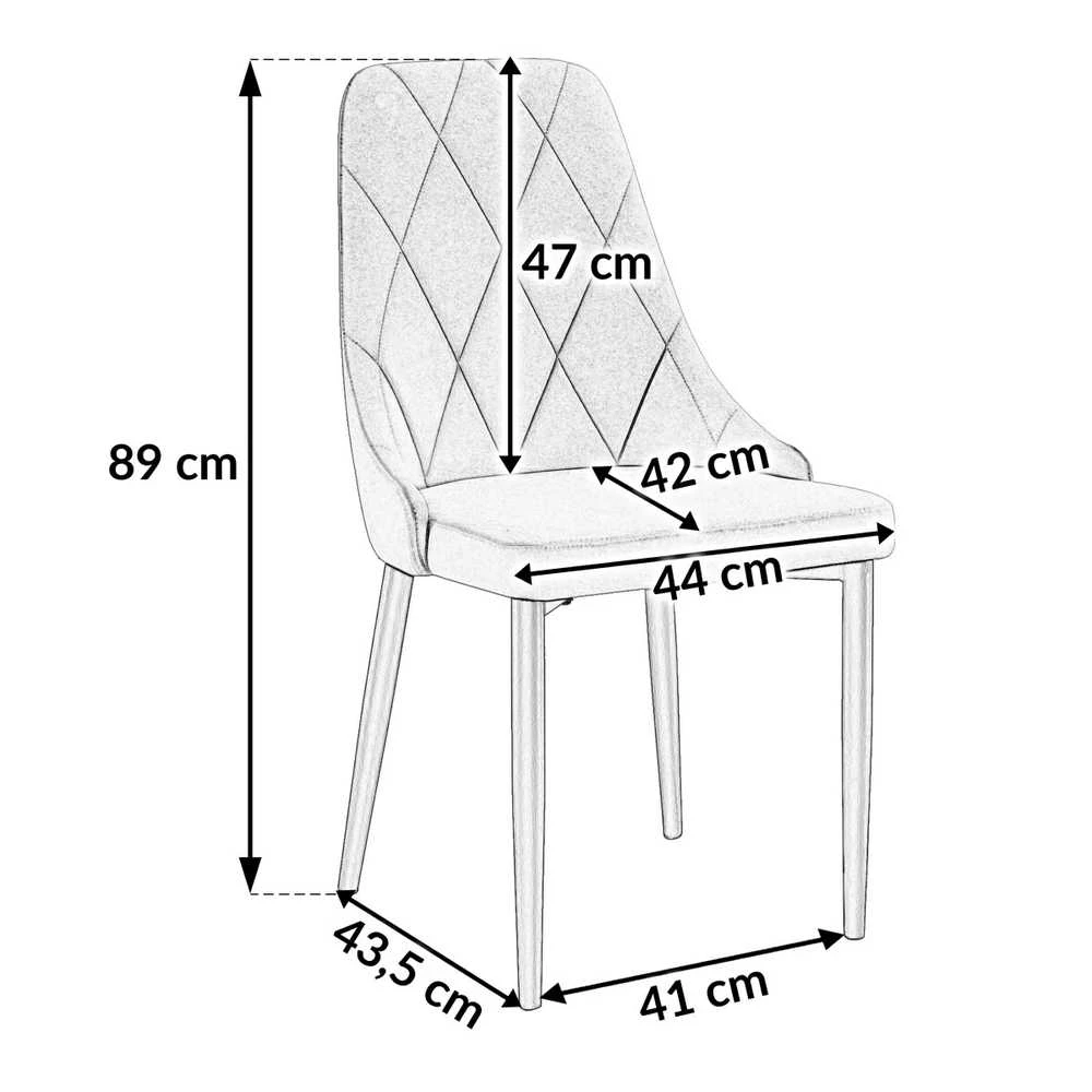 Kėdė Ava-2 Rhombi, juoda