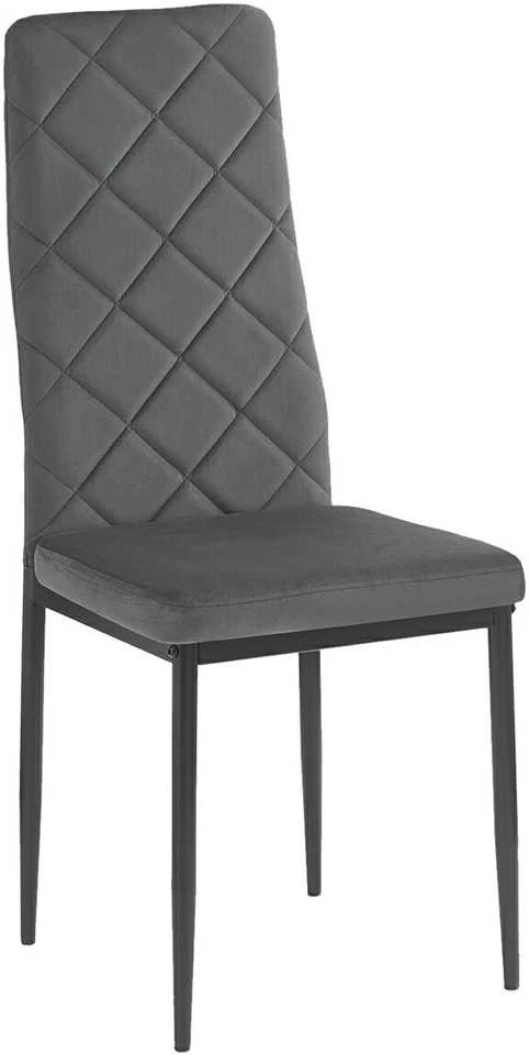 Kėdė Marko-2 Rhombi, velvet, pilka