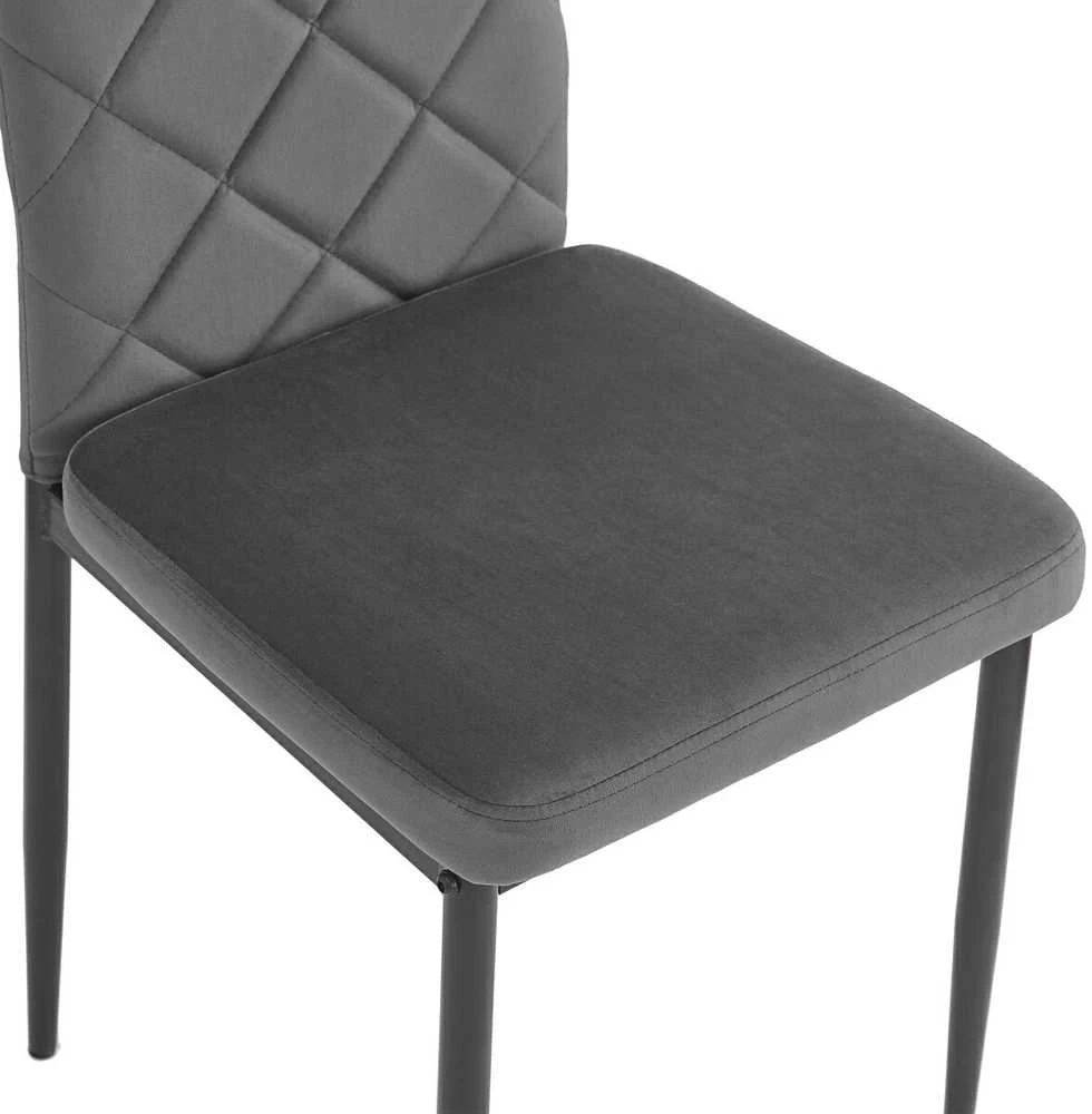 Kėdė Marko-2 Rhombi, velvet, pilka