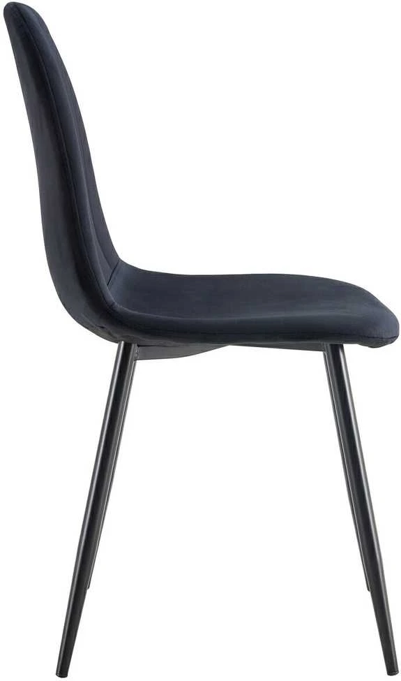 Kėdė Monita Lines, velvet, juoda
