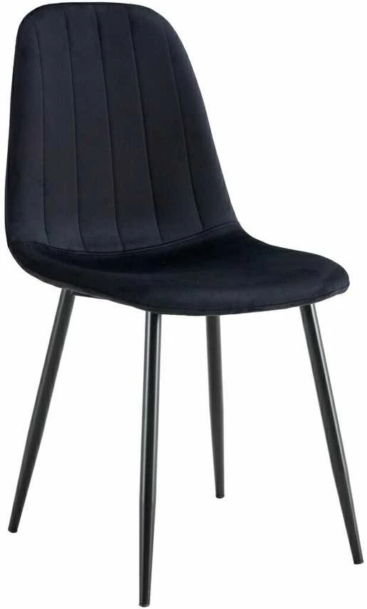 Kėdė Monita Lines, velvet, juoda