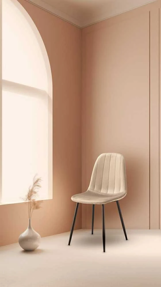 Kėdė Monita Lines, velvet, taupe