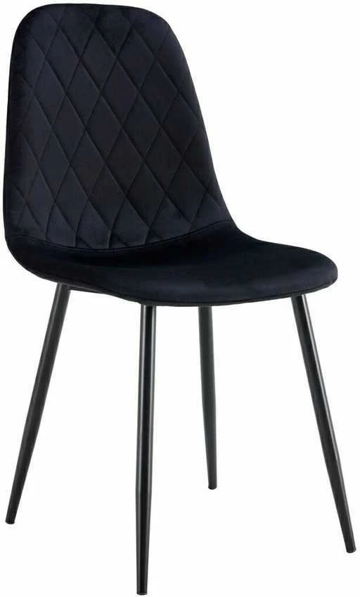 Kėdė Monita Rhombi, velvet, juoda