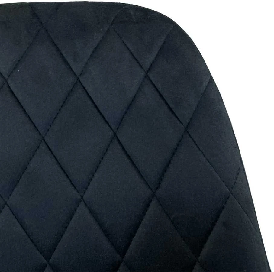 Kėdė Monita Rhombi, velvet, juoda