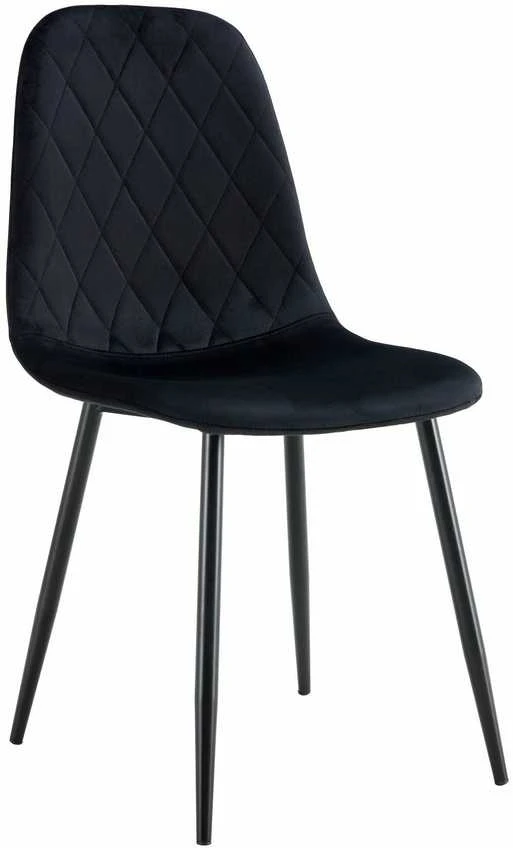 Kėdė Monita Rhombi, velvet, juoda