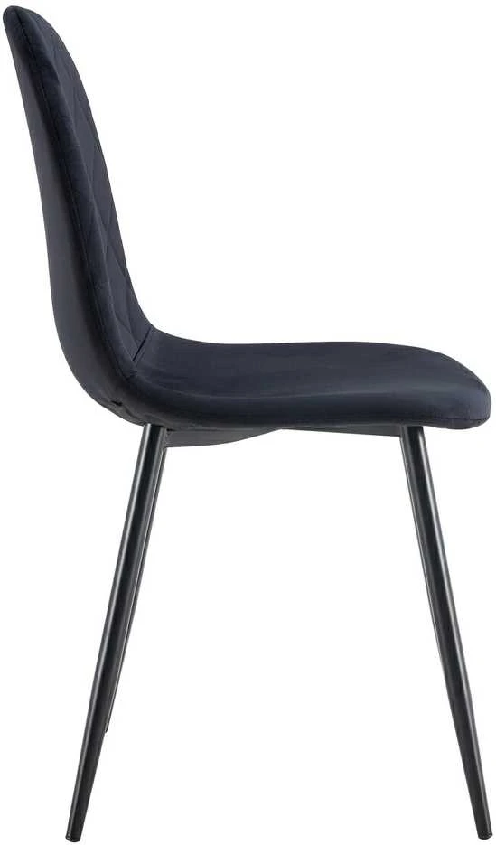 Kėdė Monita Rhombi, velvet, juoda