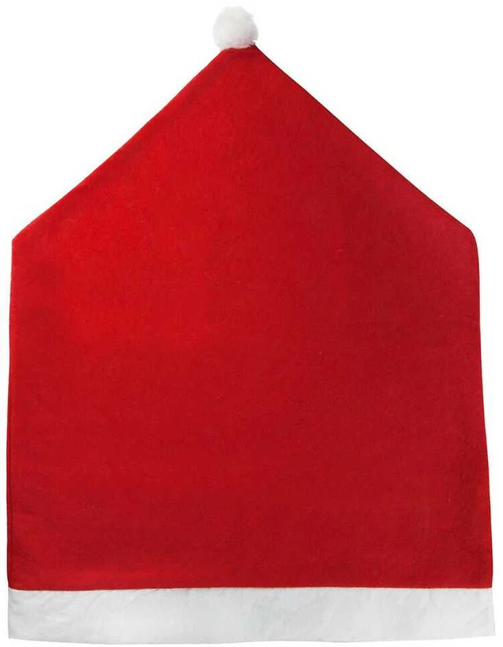 Kėdės dekoracija "Kalėdų Senelio kepurė", raudona, 1 vnt.
