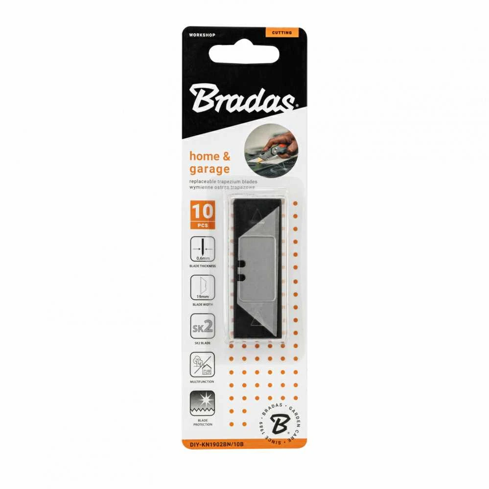 Keičiami trapecijos formos ašmenys Bradas , 19 mm, NEUTRAL, 10 vnt.