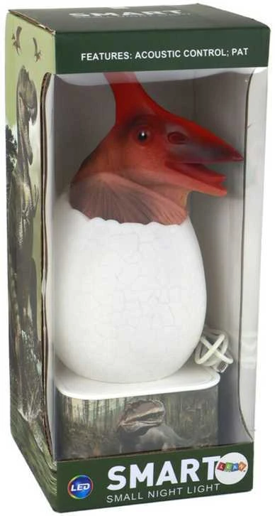 Kiaušinio formos LED lempa su dinozauru Pterozauru, raudona