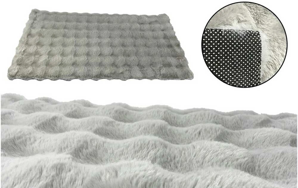 Kilimas Bubble, 60x115 cm, šviesiai pilkas