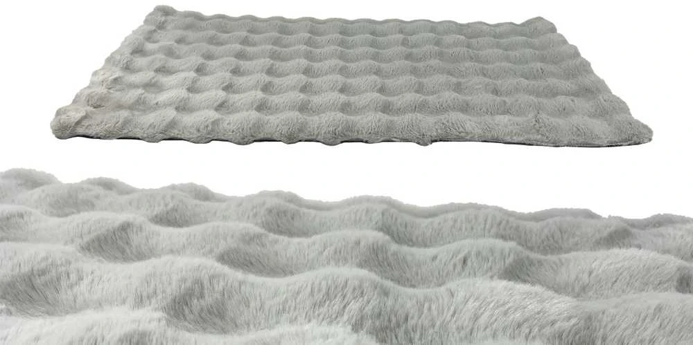 Kilimas Bubble, 80x140 cm, šviesiai pilkas
