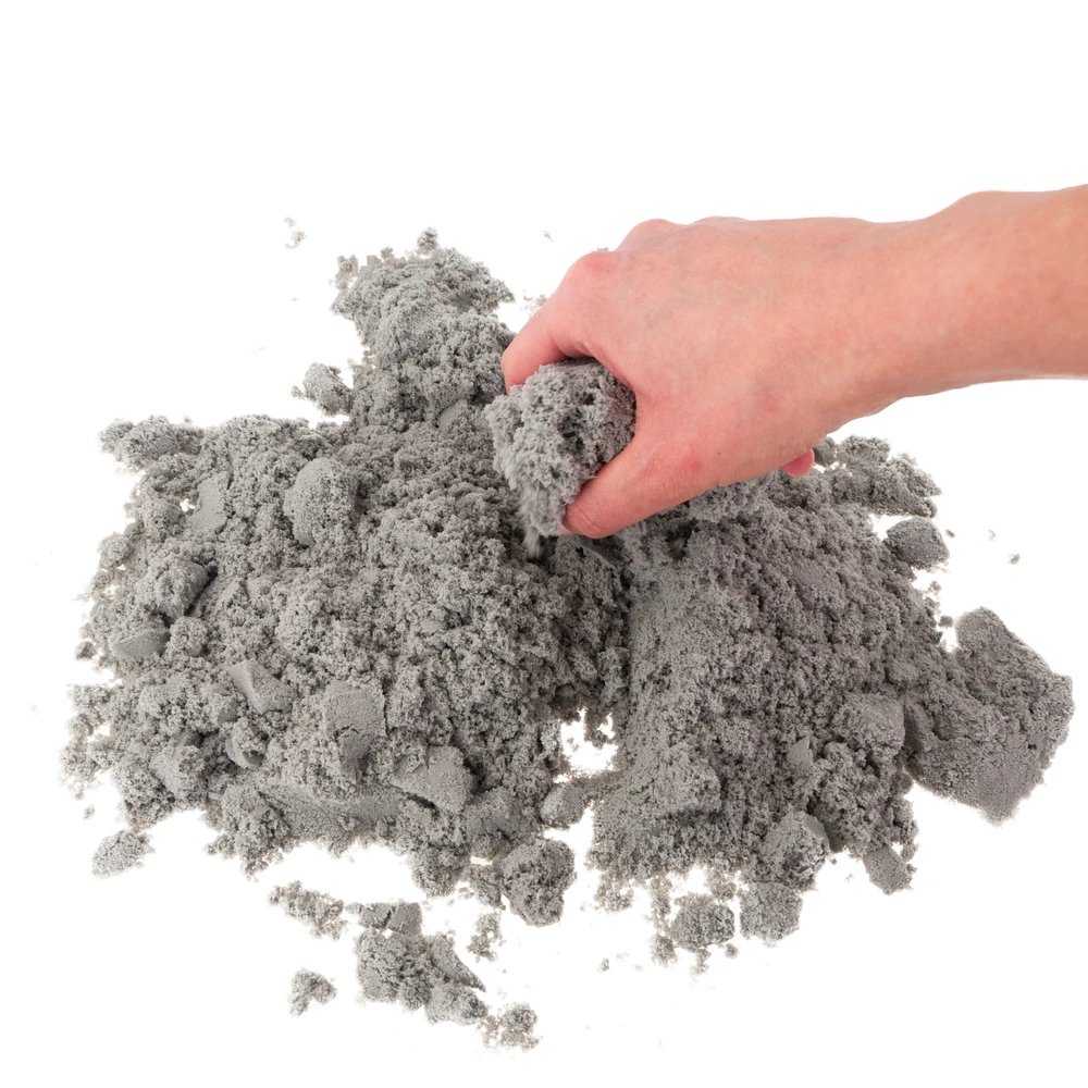 Kinetinis smėlis, 1kg, pilkas