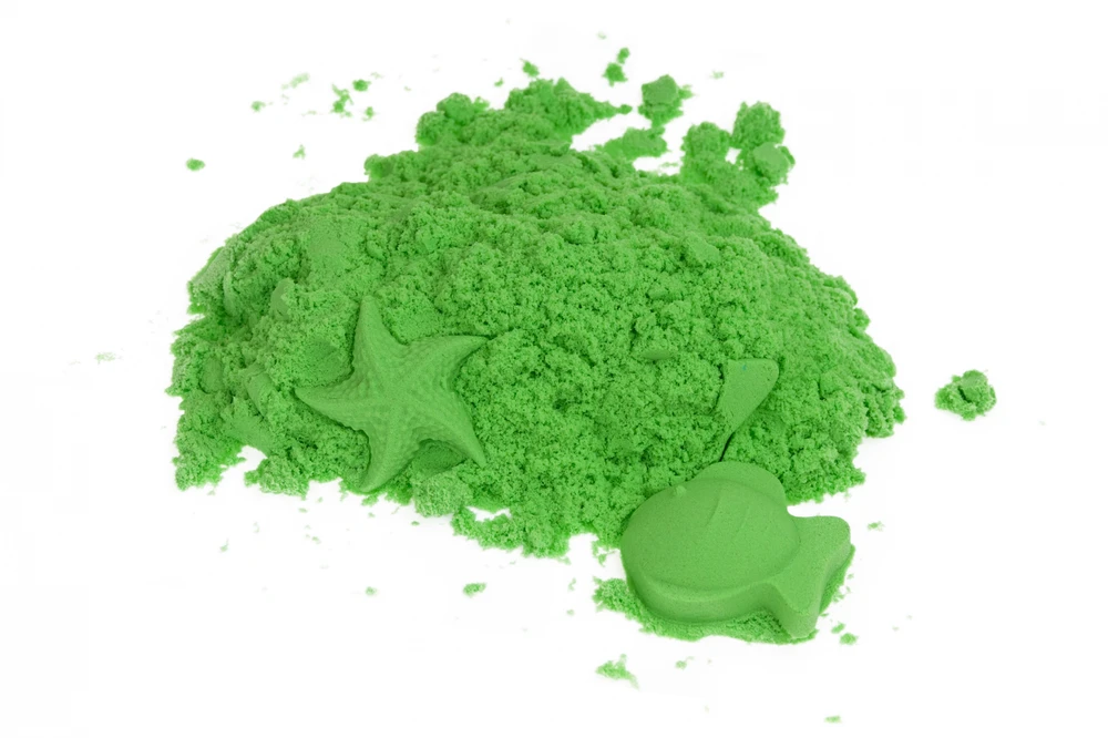 Kinetinis smėlis, 1kg., žalias