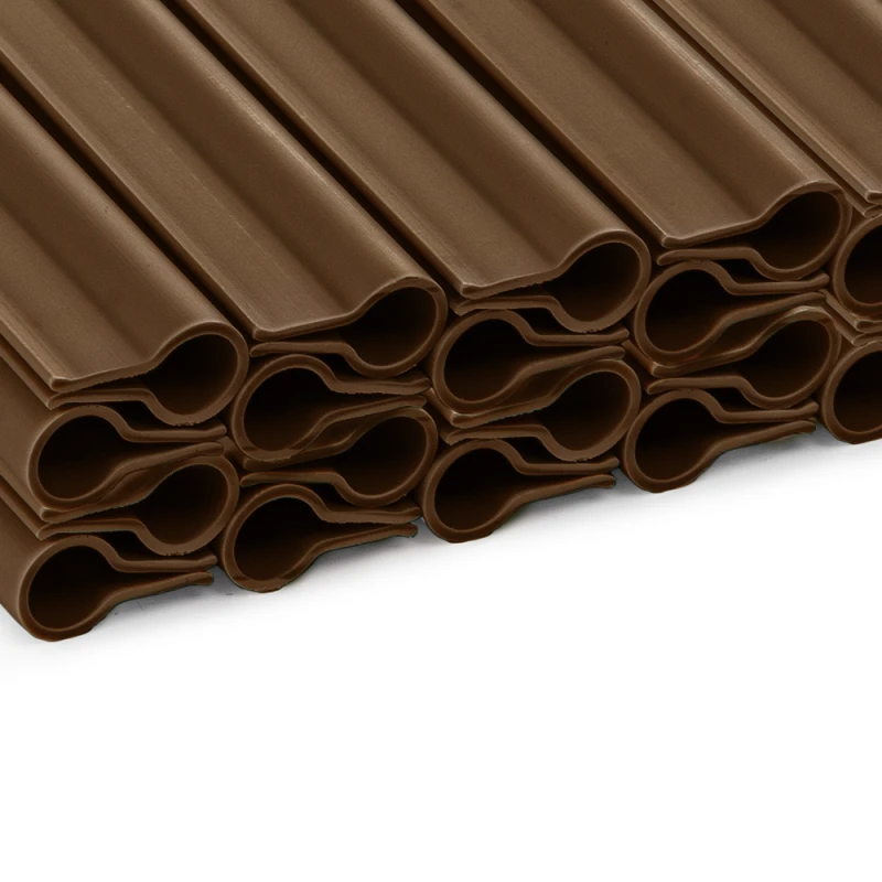 Klipsai tvoros juostai 19 cm Bradas, 20 vnt., ruda