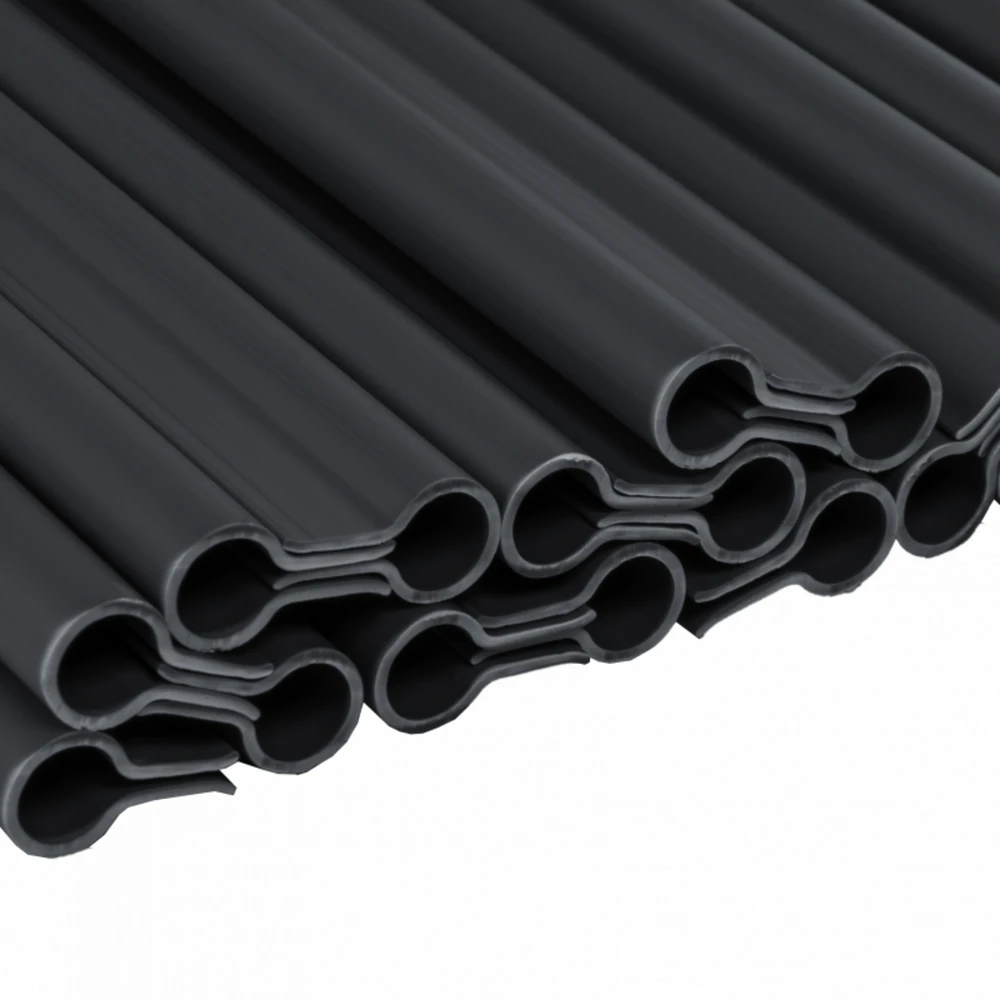 Klipsai tvoros juostai Bradas Solid, 19 cm, 20 vnt., tamsiai pilka