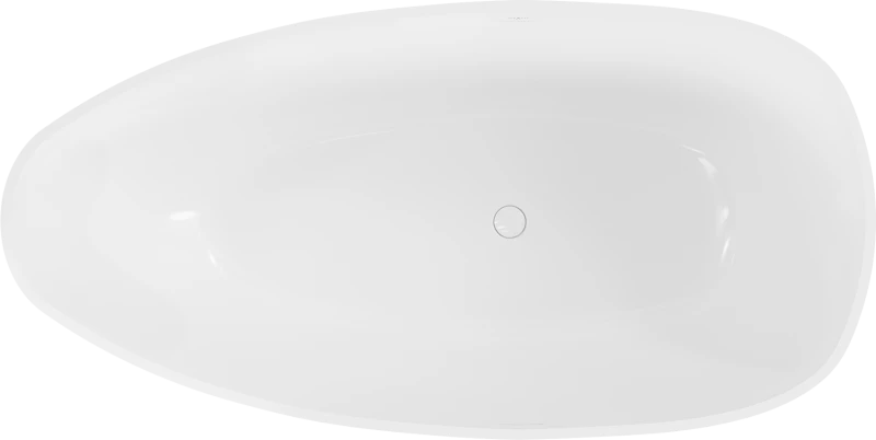 Konglomerato vonia Mexen Imola, 170 x 88 cm, Baltas gloss