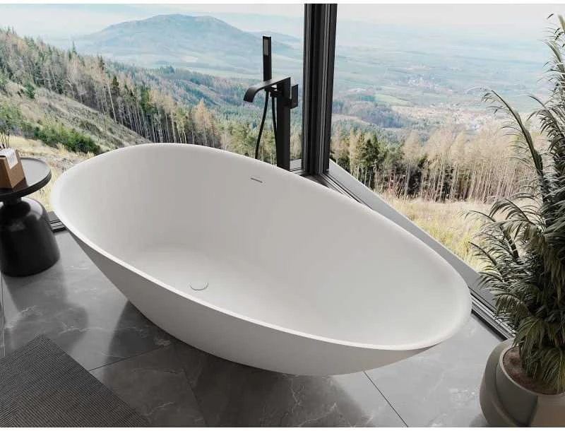 Konglomerato vonia Mexen Milano, 170 x 86 cm, Baltas matt