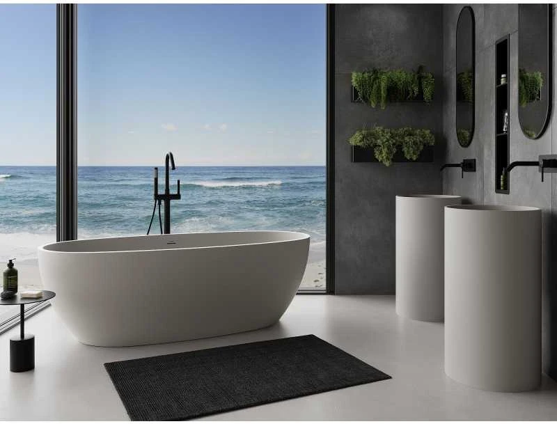 Konglomerato vonia Mexen Torino, 155 x 78 cm, Concrete matt