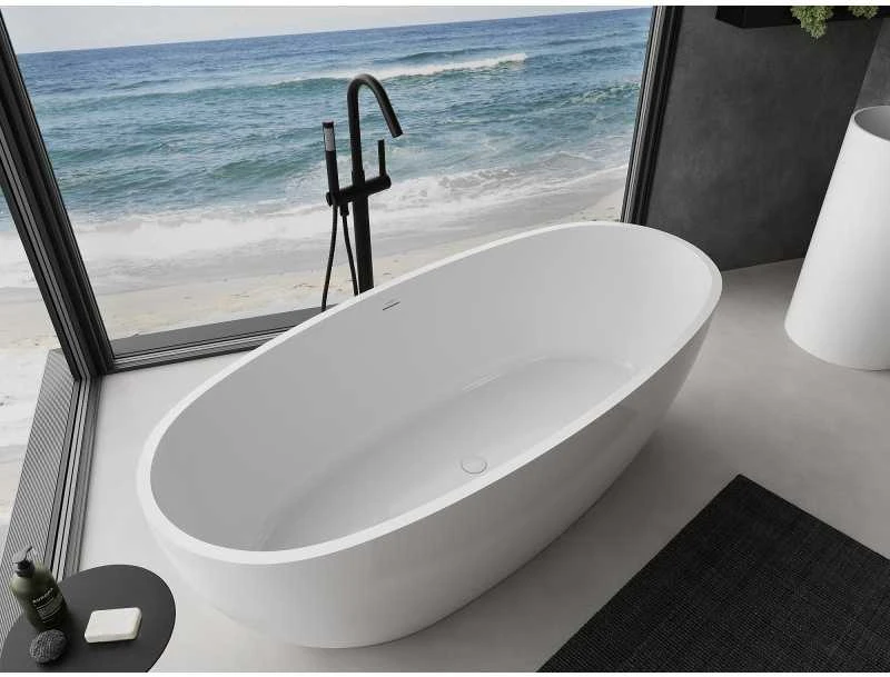 Konglomerato vonia Mexen Torino, 155 x 78 cm, Baltas gloss