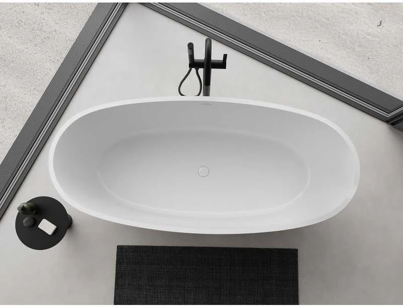 Konglomerato vonia Mexen Torino, 155 x 78 cm, Baltas gloss