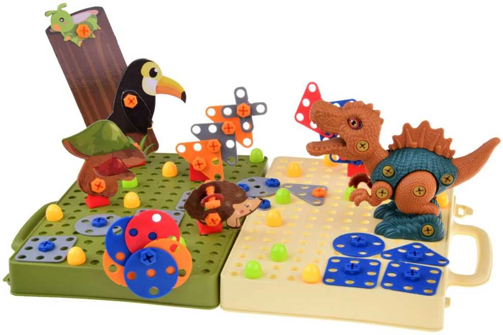 Konstrukcinis DIY rinkinys su įrankiais Dinozaurų pasaulis