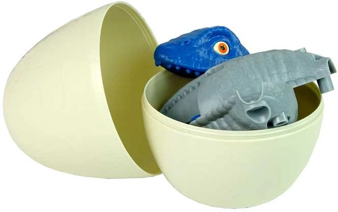 Konstrukcinis rinkinys - dinozauras Mosasaur su kiaušiniu, mėlynas