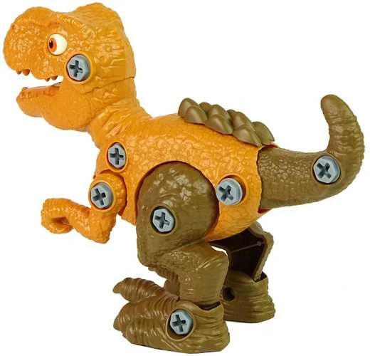 Konstrukcinis rinkinys - dinozauras Tyrannosaurus Rex su kiaušiniu, oranžinis