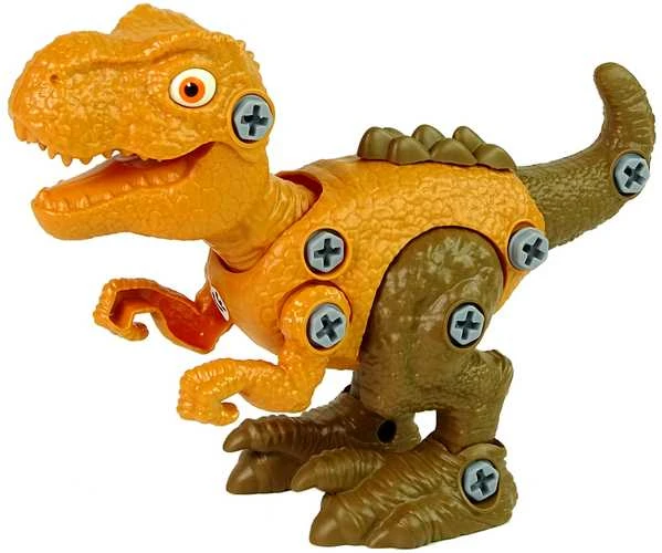 Konstrukcinis rinkinys - dinozauras Tyrannosaurus Rex su kiaušiniu, oranžinis
