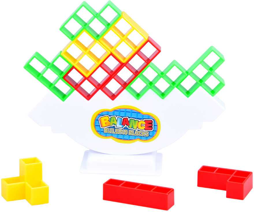Konstrukcinių blokelių rinkinys Tetris 3D balansavimo bokštas