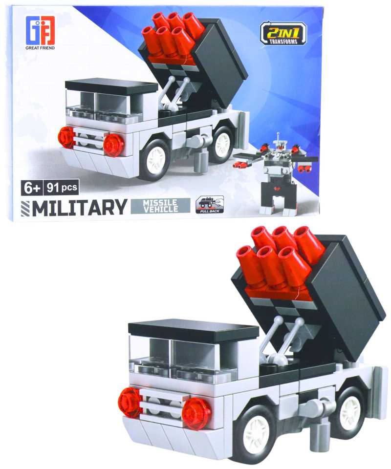 Konstrukcinių kaladėlių rinkinys - Military karinė mašina (1 vnt.)