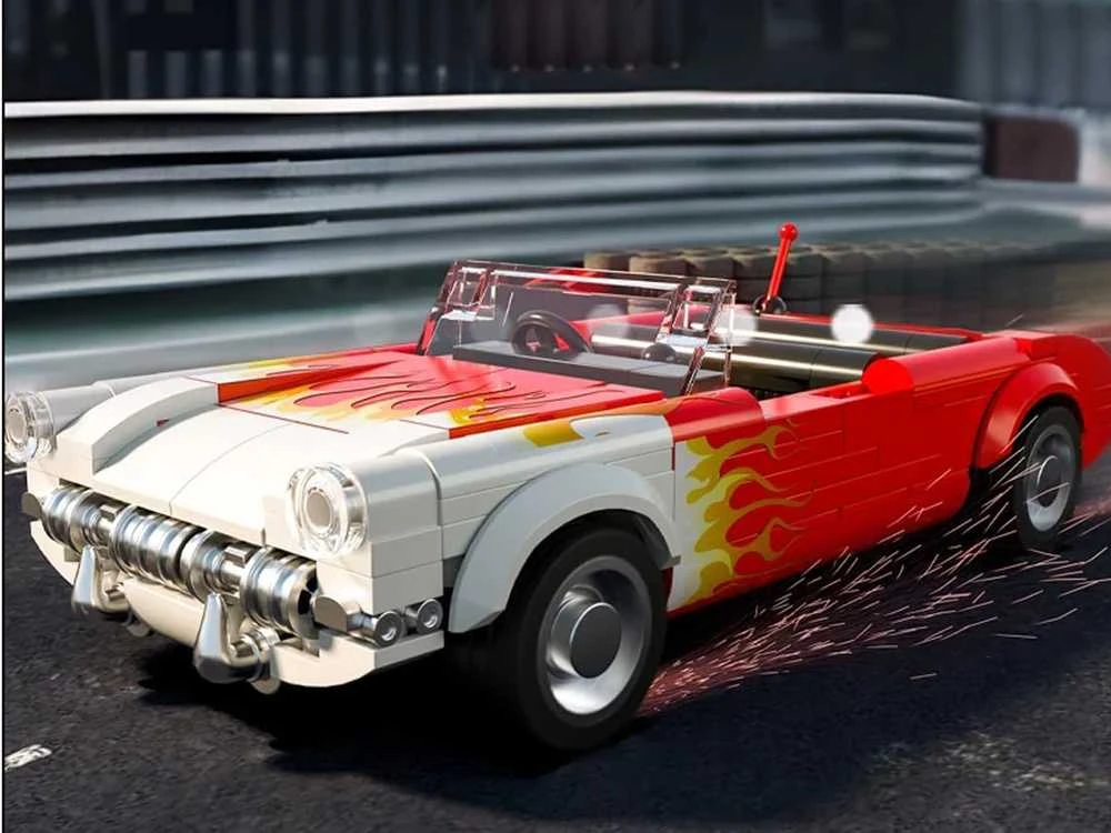 Konstruktoriaus rinkinys "Automobilis 1956 Vintage C1", raudonas, 249 el.