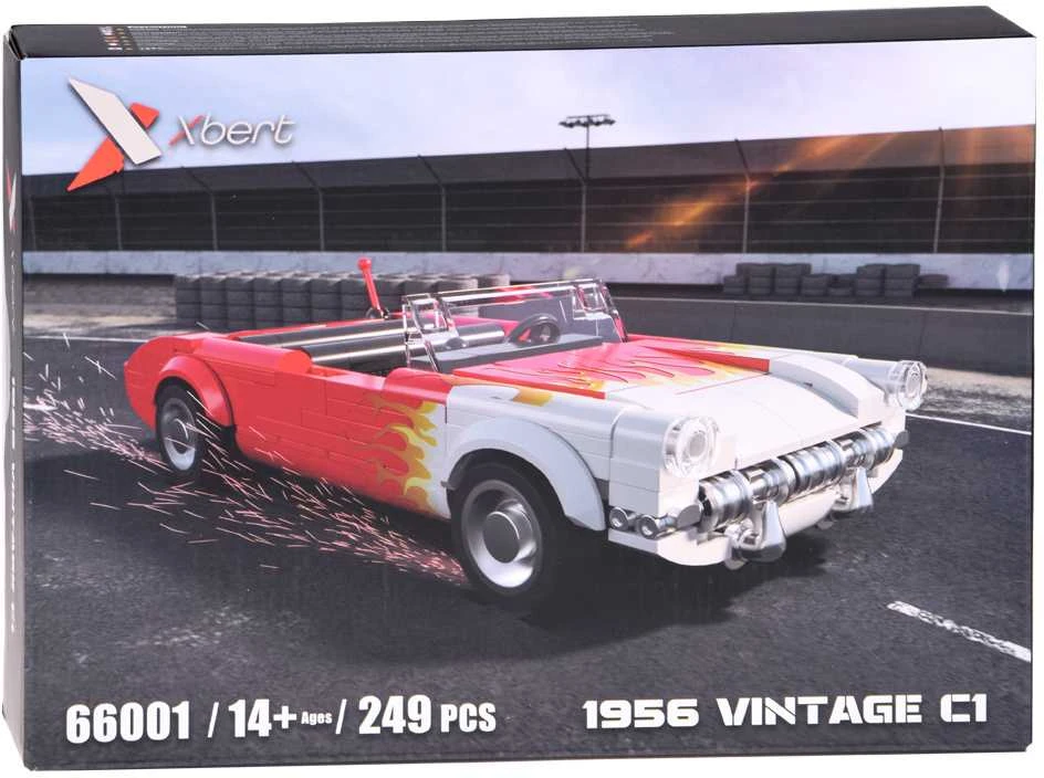 Konstruktoriaus rinkinys "Automobilis 1956 Vintage C1", raudonas, 249 el.