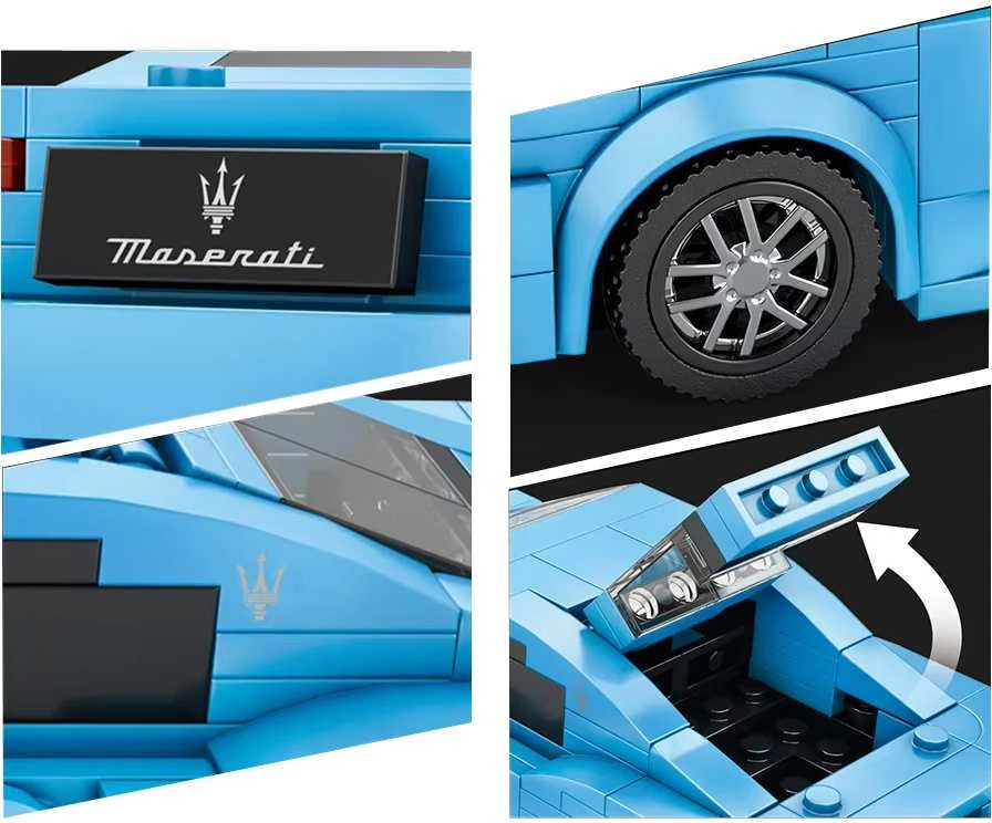 Konstruktoriaus rinkinys "Automobilis Maserati Gran Turismo", 384 el.