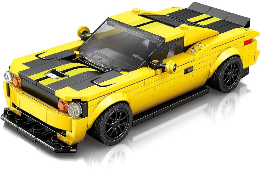 Konstruktoriaus rinkinys "Sportinis automobilis", geltonas, 319 d.