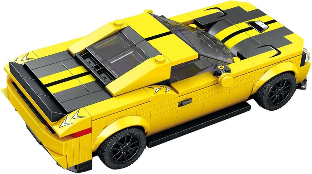 Konstruktoriaus rinkinys "Sportinis automobilis", geltonas, 319 d.