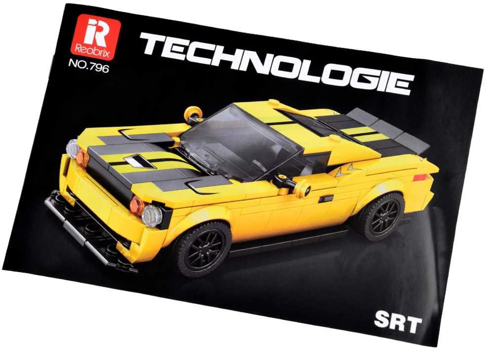 Konstruktoriaus rinkinys "Sportinis automobilis", geltonas, 319 d.
