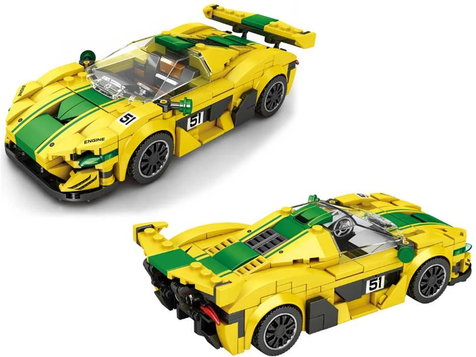 Konstruktoriaus rinkinys "Sportinis automobilis P1 GTR", geltonas/žalias, 368 el.